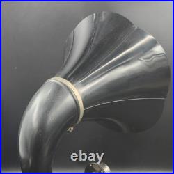 Antique 1920's Burns Horn Radio Speaker Black Pyralin Bell Untested Parts/Repair
