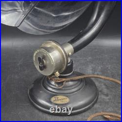 Antique 1920's Burns Horn Radio Speaker Black Pyralin Bell Untested Parts/Repair