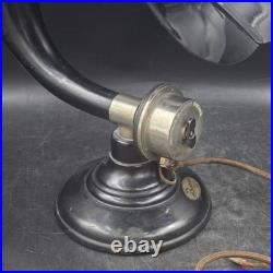 Antique 1920's Burns Horn Radio Speaker Black Pyralin Bell Untested Parts/Repair