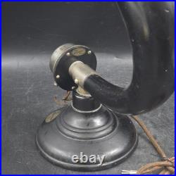 Antique 1920's Burns Horn Radio Speaker Black Pyralin Bell Untested Parts/Repair