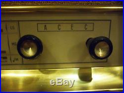 Antique 1960s ACEC Tablemodel Tube Radio CH 5007 Parts or Repair Ships Free
