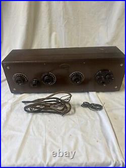 Antique Atwater Kent Model 20 Receiving Set Tube Radio For Parts or Restoration