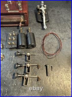 Antique B. W. Whitehurst Crystal Radio Set Telegraph Morse Key Parts