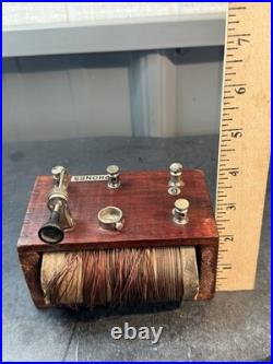 Antique B. W. Whitehurst Crystal Radio Set Telegraph Morse Key Parts