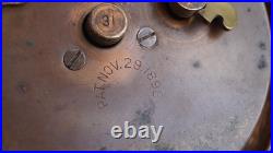 Antique C 1898 1910 Marswells Peg Leg COPPER CASE Alarm Clock RUNS UNUSUAL