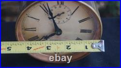 Antique C 1898 1910 Marswells Peg Leg COPPER CASE Alarm Clock RUNS UNUSUAL