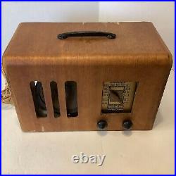 Antique Emerson Kilocycles Tube Radio AS-IS FOR PARTS OR REPAIR