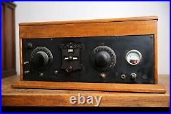 Antique Silvertone Tube Radio Transceiver wood cabinet Project Parts Repair Vtg