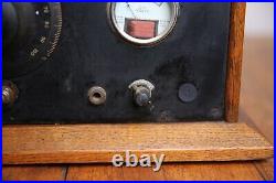 Antique Silvertone Tube Radio Transceiver wood cabinet Project Parts Repair Vtg