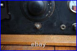 Antique Silvertone Tube Radio Transceiver wood cabinet Project Parts Repair Vtg