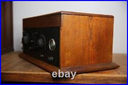 Antique Silvertone Tube Radio Transceiver wood cabinet Project Parts Repair Vtg