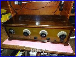 Antique Tube Radio Atwater Kent Large 7 tubes Parts Or Repair RCA