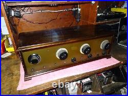 Antique Tube Radio Atwater Kent Large 7 tubes Parts Or Repair RCA