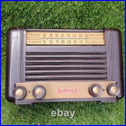 Antique Vintage AM FM DeWald Tube Receiver circa 1951 (Parts Or Repair)