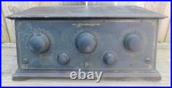 Antique Vintage Standardyne Radio for PARTS knobs, untested tubes, chassis, box