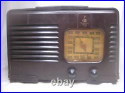 As-is parts / repair vintage Emerson Tube Radio brown Bakelite DW-330B Deco