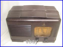 As-is parts / repair vintage Emerson Tube Radio brown Bakelite DW-330B Deco