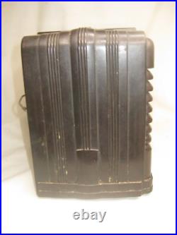 As-is parts / repair vintage Emerson Tube Radio brown Bakelite DW-330B Deco
