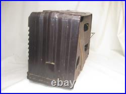 As-is parts / repair vintage Emerson Tube Radio brown Bakelite DW-330B Deco