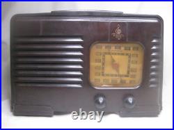 As-is parts / repair vintage Emerson Tube Radio brown Bakelite DW-330B Deco