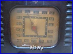 As-is parts / repair vintage Emerson Tube Radio brown Bakelite DW-330B Deco