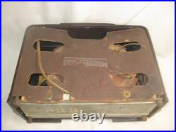 As-is parts / repair vintage Emerson Tube Radio brown Bakelite DW-330B Deco