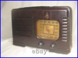 As-is parts / repair vintage Emerson Tube Radio brown Bakelite DW-330B Deco