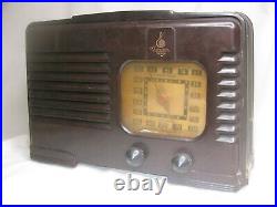 As-is parts / repair vintage Emerson Tube Radio brown Bakelite DW-330B Deco