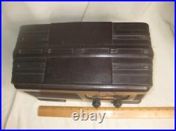 As-is parts / repair vintage Emerson Tube Radio brown Bakelite DW-330B Deco
