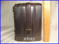As-is parts / repair vintage Emerson Tube Radio brown Bakelite DW-330B Deco