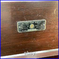 Atwater Kent Model 30 Antique Tube Radio Receiver Parts or Restore