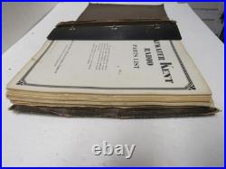 Atwater Kent Service Manual & Parts List Binder c 1928 Various AK Models