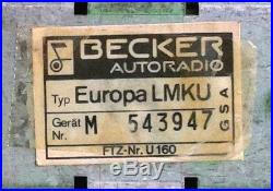 Autoradio Becker Europa LMKU, Vintage Classic Car Radio Mercedes, Porsche, Ferrari