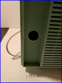 Beautiful Vintage General Electric Radio Powers On Missing Knob Teal Color Parts