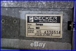 Becker Europa Vintage AM/FM Radio Cassette 663 Shortwave AUX Input Like 599 EURO
