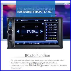 Bluetooth 6.6 HD Touch Car Dash GPS NAVIGATION Monitor Radio Stereo Free NA Map