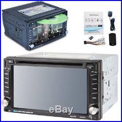 Bluetooth HD In Dash Car CD DVD Player Stereo FM Radio 6.2 Double DIN GPS Maps