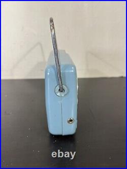 CROWN TR-800 Vintage Transistor Radio Japan Blue For Parts or Repair