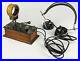 CRYSTAL-RADIO-1920s-FRENCH-VINTAGE-SET-Original-w-Headphones-untested-for-parts-01-nu