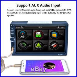 Car 7 2 DIN MP5 Player Bluetooth Radio Stereo Support SD Card U Disk AUX AM RDS