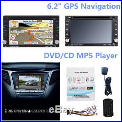 Car Video Player 6.2 Touch 2-DIN Car In-Dash Radio Bluetooth DVD CD Player GPS