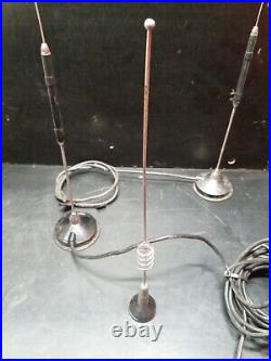 Cobra Lot 2 Vintage CB Radio untested Magnetic Car Antenna Antennas Parts Repair