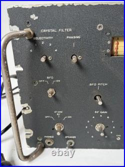 Collins 70E-15 PTO Receiver Panel Vintage 51J/R-388 Tube RF Untested Parts 42lbs