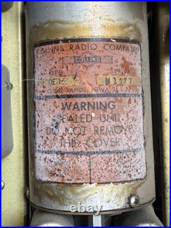 Collins 70E-15 PTO Receiver Panel Vintage 51J/R-388 Tube RF Untested Parts 42lbs