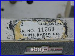 Collins KWM-2 WE Vintage Ham Radio Transceiver (SN 11569, parts unit)