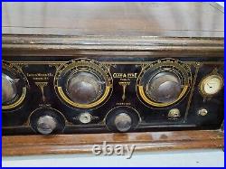 Crouch Wilson -Clar-A-Dyne Model K Wood Case, 5 Tube Radio Parts or Repair