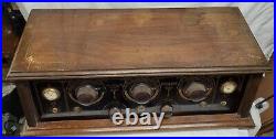 Crouch Wilson -Clar-A-Dyne Model K Wood Case, 5 Tube Radio Parts or Repair