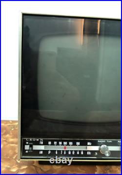 Crown 31 Vintage Transistor TV & FM/AM 2 Band Radio 9TV-304 For Parts