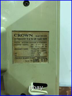 Crown 31 Vintage Transistor TV & FM/AM 2 Band Radio 9TV-304 For Parts