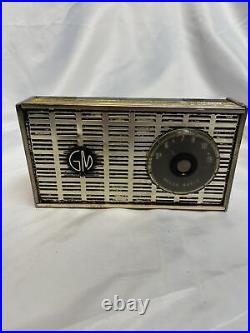 Delco Radio GM Tabletop AM Gold Vintage UNTESTED PARTS OR REPAIR ONLY